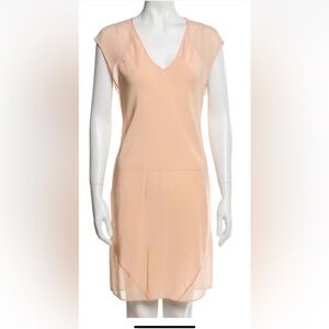 T Alexander Wang Peach V-Neck silk Dress MWT size S